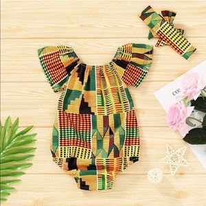 African Style Baby Girl Romper